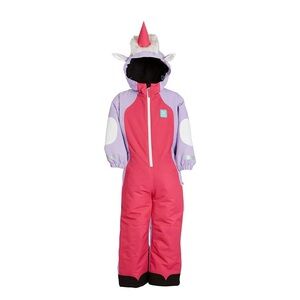 XTM RUGRATS II KID'S ONE PIECE SNOW SUIT MAGENTA UNICORN Size 4